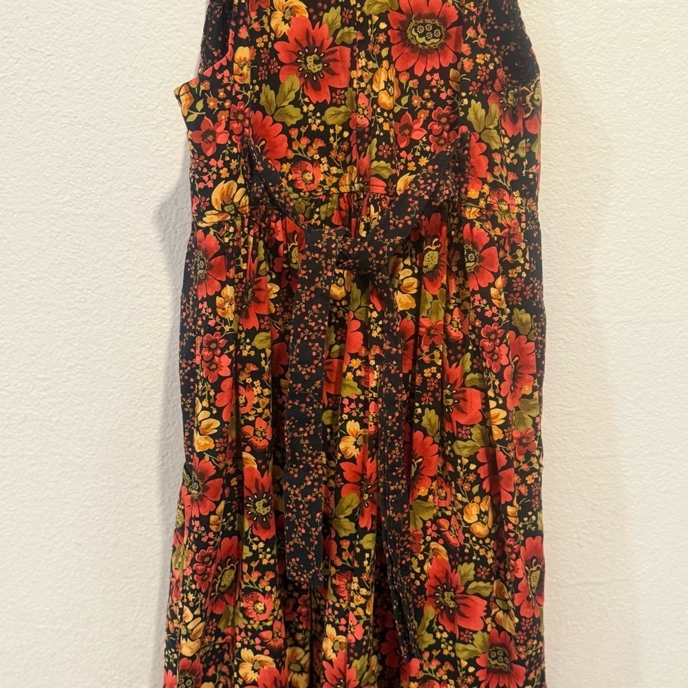 Dee's designer Lovely 50s Vintage floral patchwork midi dress - Picture 3 of 13